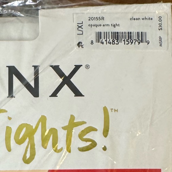 NEW SPANX Clean White Opaque Arm Tights Layering L/XL - Picture 5 of 5